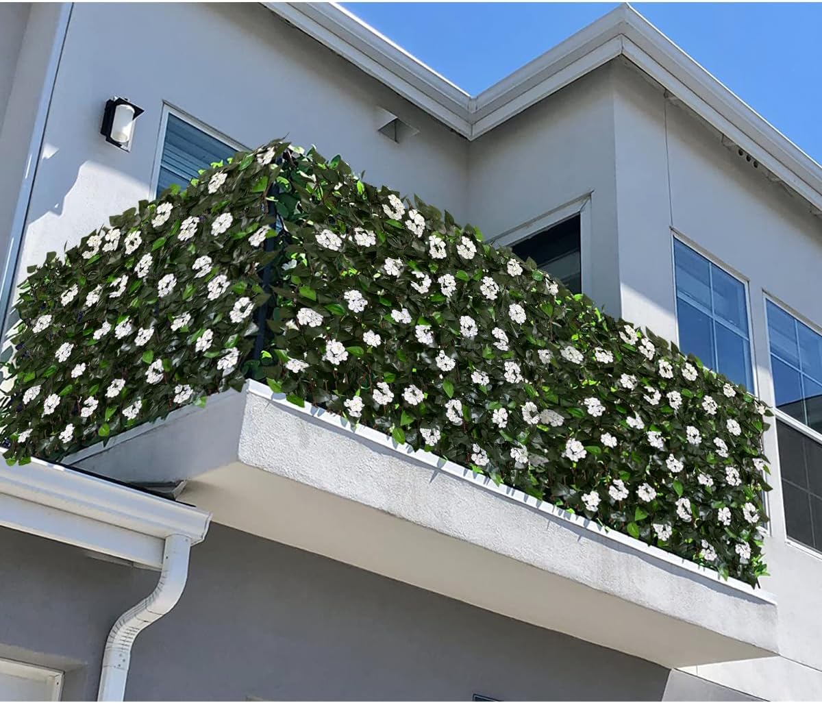 Expandable Fence Privacy Screen for Balcony Patio Outdoor,Decorative Faux Ivy Fencing Panel,Artificial Hedges