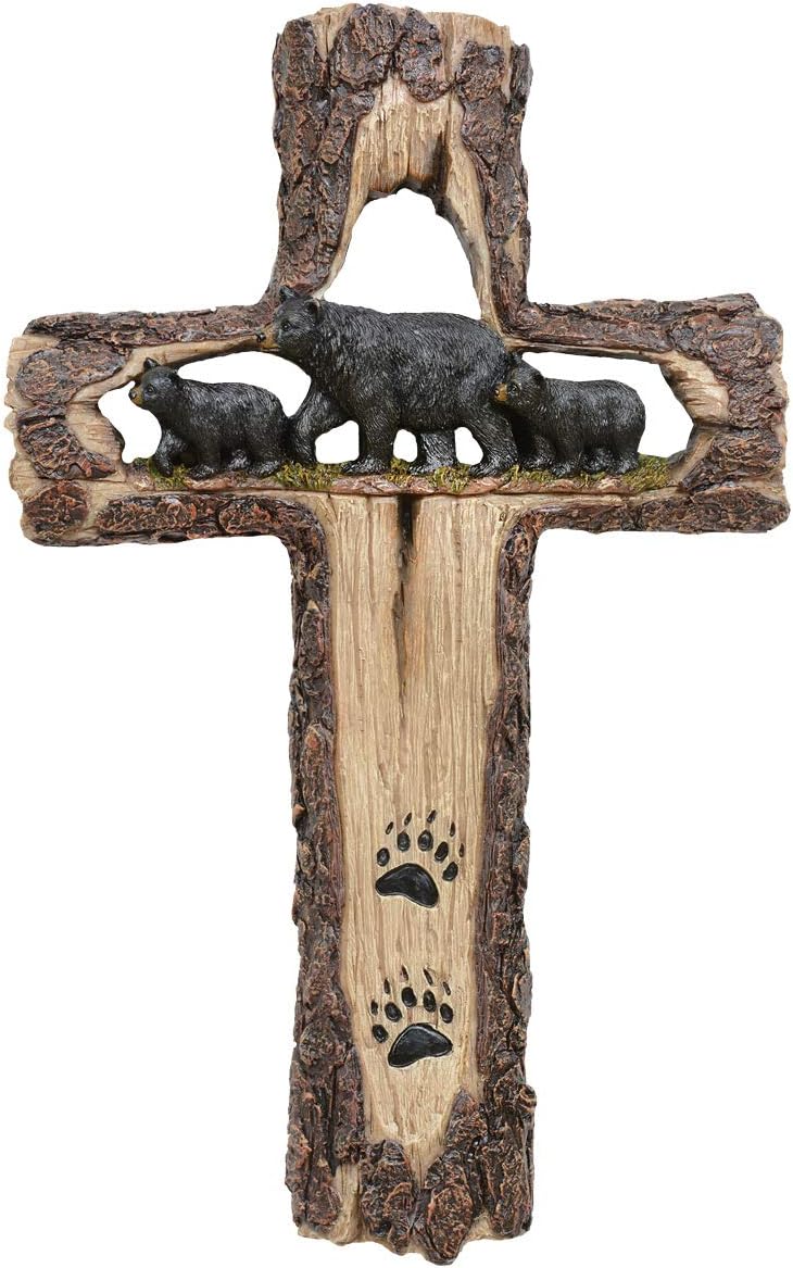 Black Forest Décor Bear Family Wall Cross