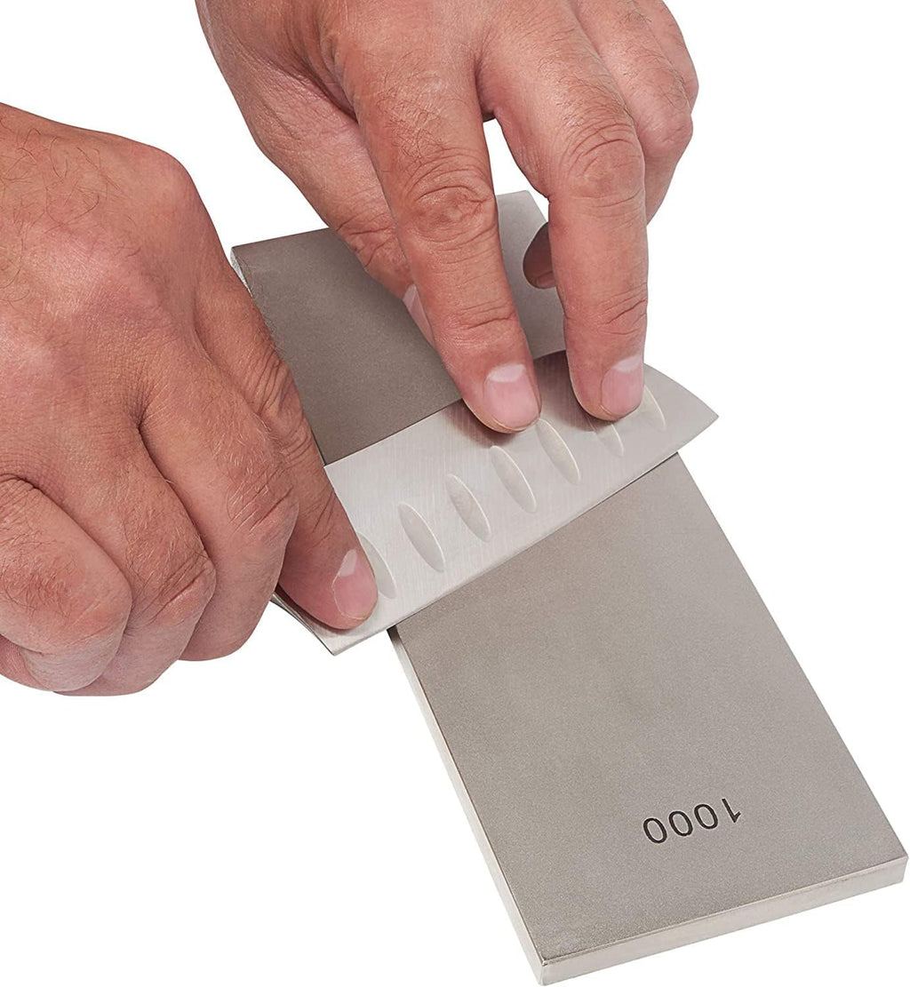 Trend Essential Diamond Sharpening Kit with 300/1000 Grit Bench Stone, Lapping Fluid, Leather Strop, Honing Paste, Cleaning Block & Sharpening Solutions Guide, DWS/KIT/H