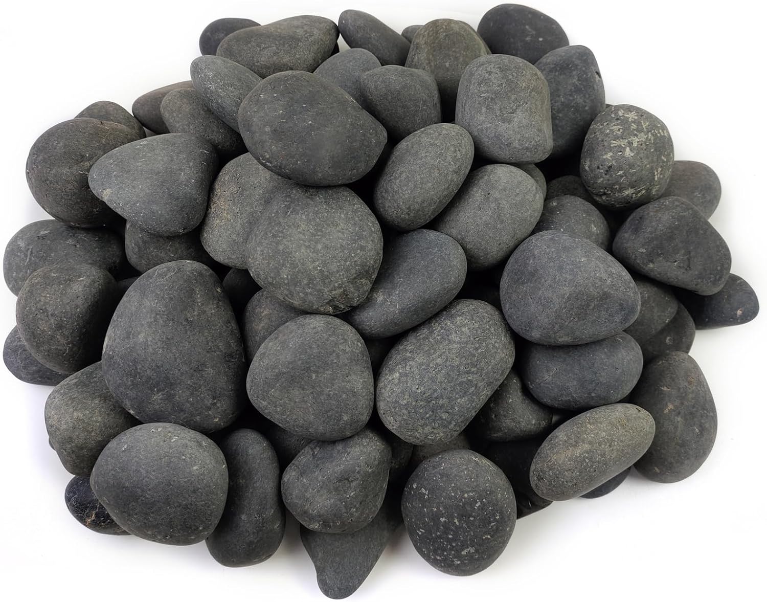 10 Pounds Black River Rocks, 3-4 Inch Black Stones Pebbles for Plants, Landscaping, Garden, Aquarium, Backyard and Indoor Water Fountains