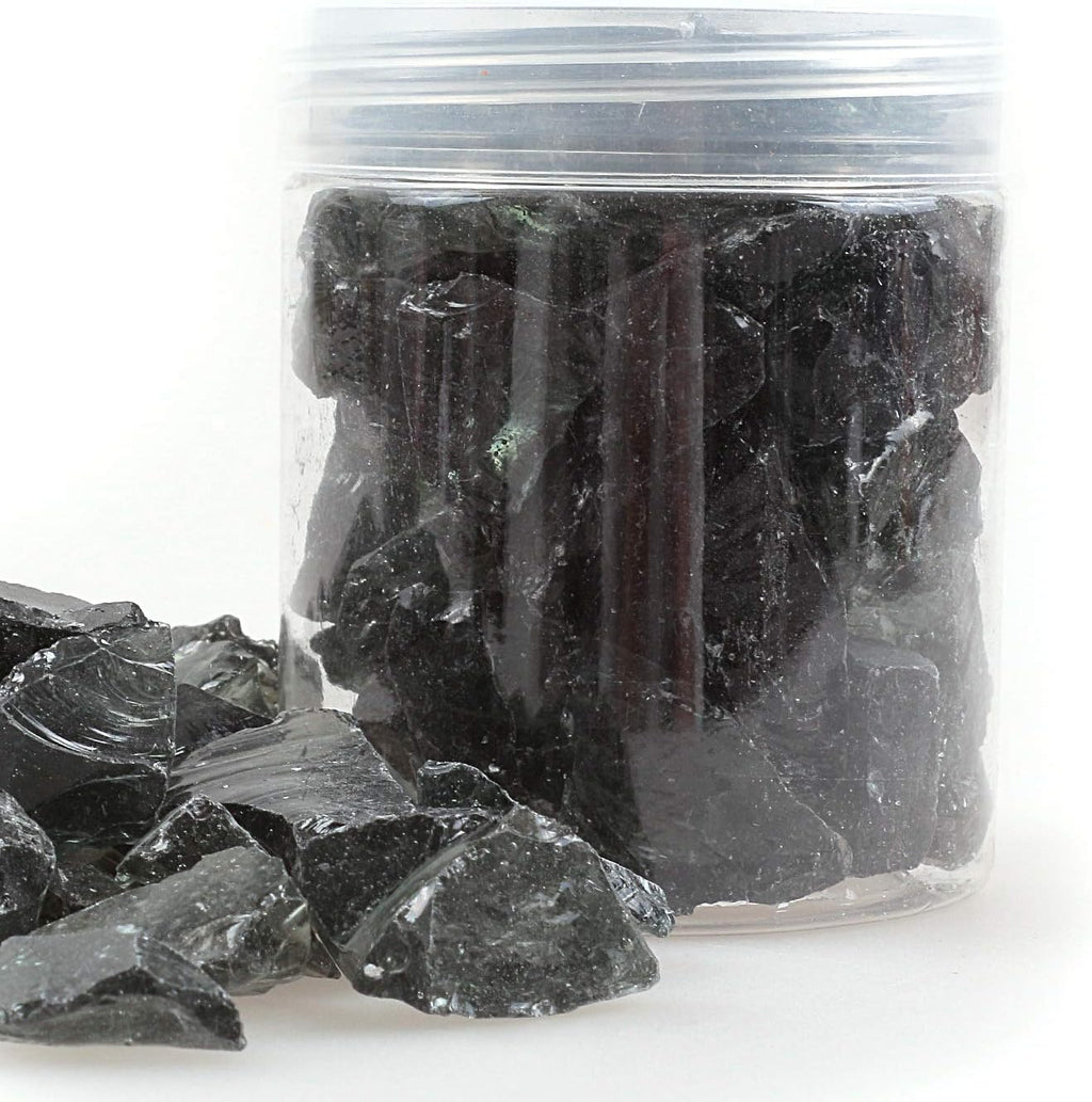 High Luster Reflective Fire Glass Gravel,Fire Gems,Fire Drops,Fire Glass Pebbles Stones Beads Chips for Fire Pit Fish Tank Aquarium Garden,1-2cm,540g/1.19lb (Grey)