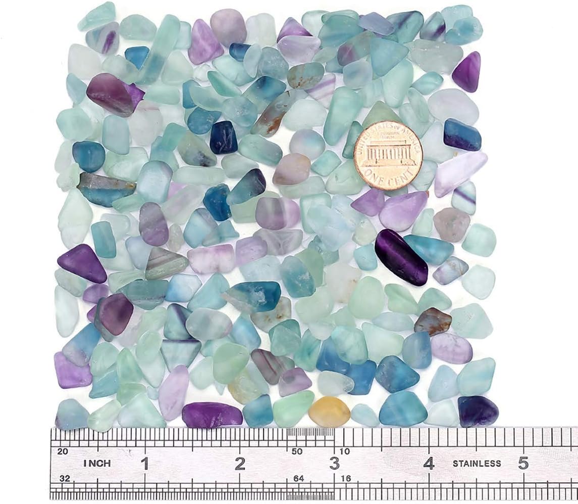 WAYBER Decorative Crystal Pebbles, 2 Lbs/920g (Fill 1.8 Cups) Natural Quartz Stones Aquarium Gravel Sea Glass Rock Sand for Vase Fillers/Fish Turtle Tank/Succulent Plants Decoration