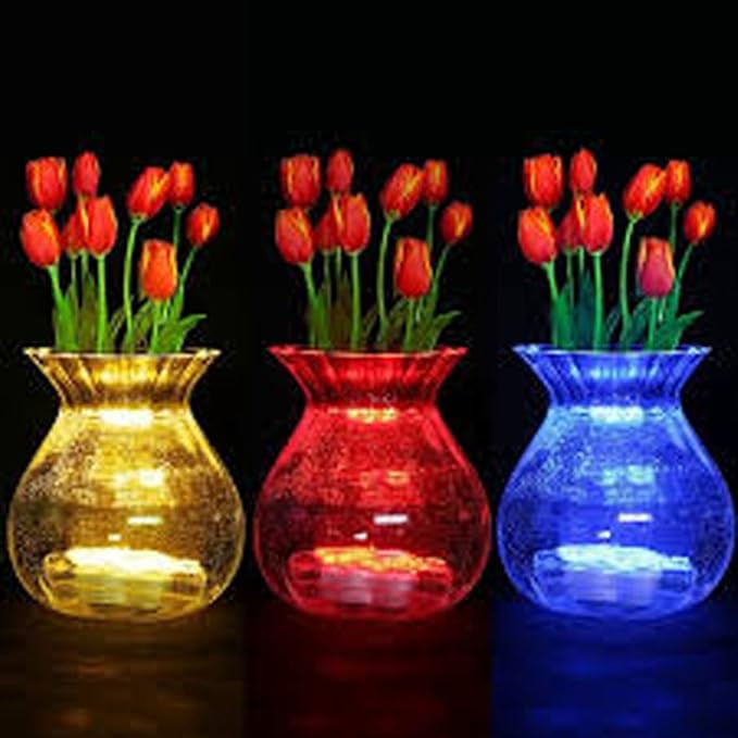 Bright LED Floral Tea Light Submersible Lights for Party Wedding (White, 60 Pack)