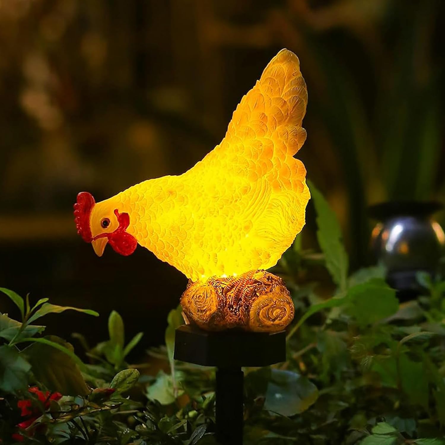 Outdoor Chicken Solar Lights: Garden Decor for Outside Patio Yard Cute Chicken Gifts for Housewarming Mother's Day Birthday