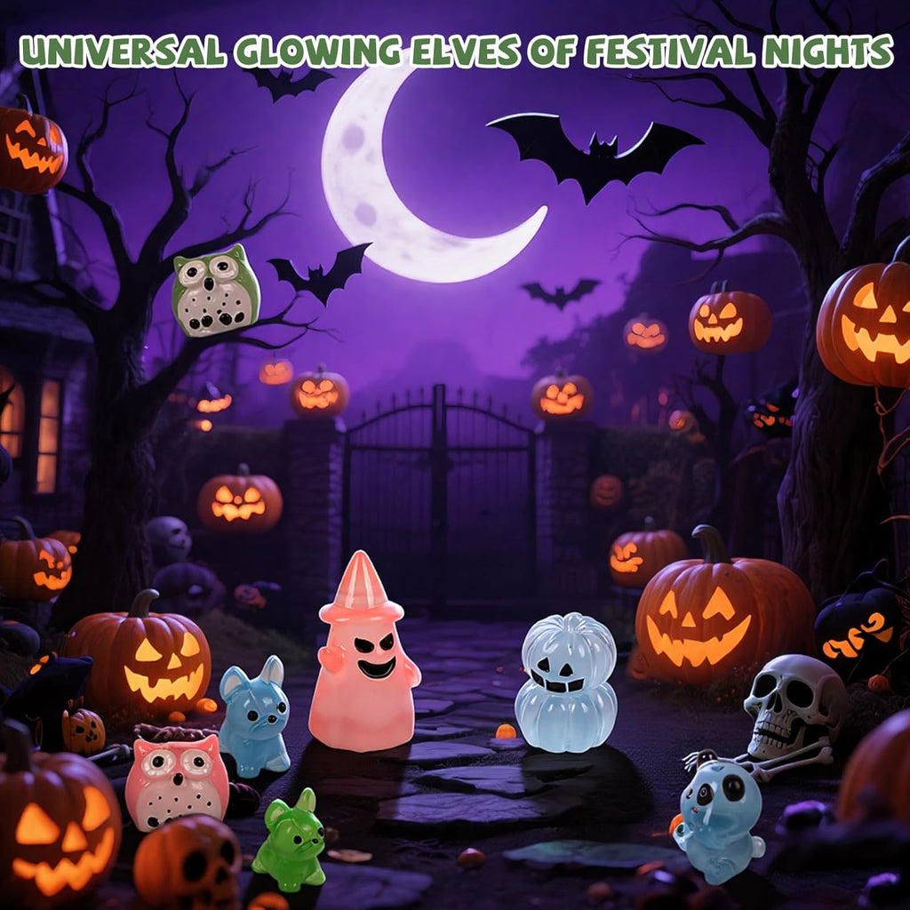 150 PCS Luminous Mini Resin Animals, Glow in The Dark Fairy Garden Decor, Mini Ducks Frogs Turtles Figurines for Aquarium, Terrarium, Slime Charms & Potted Plant Landscape Decoration