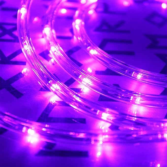 100ft LED Rope Lights Outdoor, 720 LED Connectable and Flexible Tube Lights with 8 Modes, Waterproof LED Rope Lighting for Garden, Patio, Pool, Bedroom, Party, Indoor Outdoor Decoration (Purple)