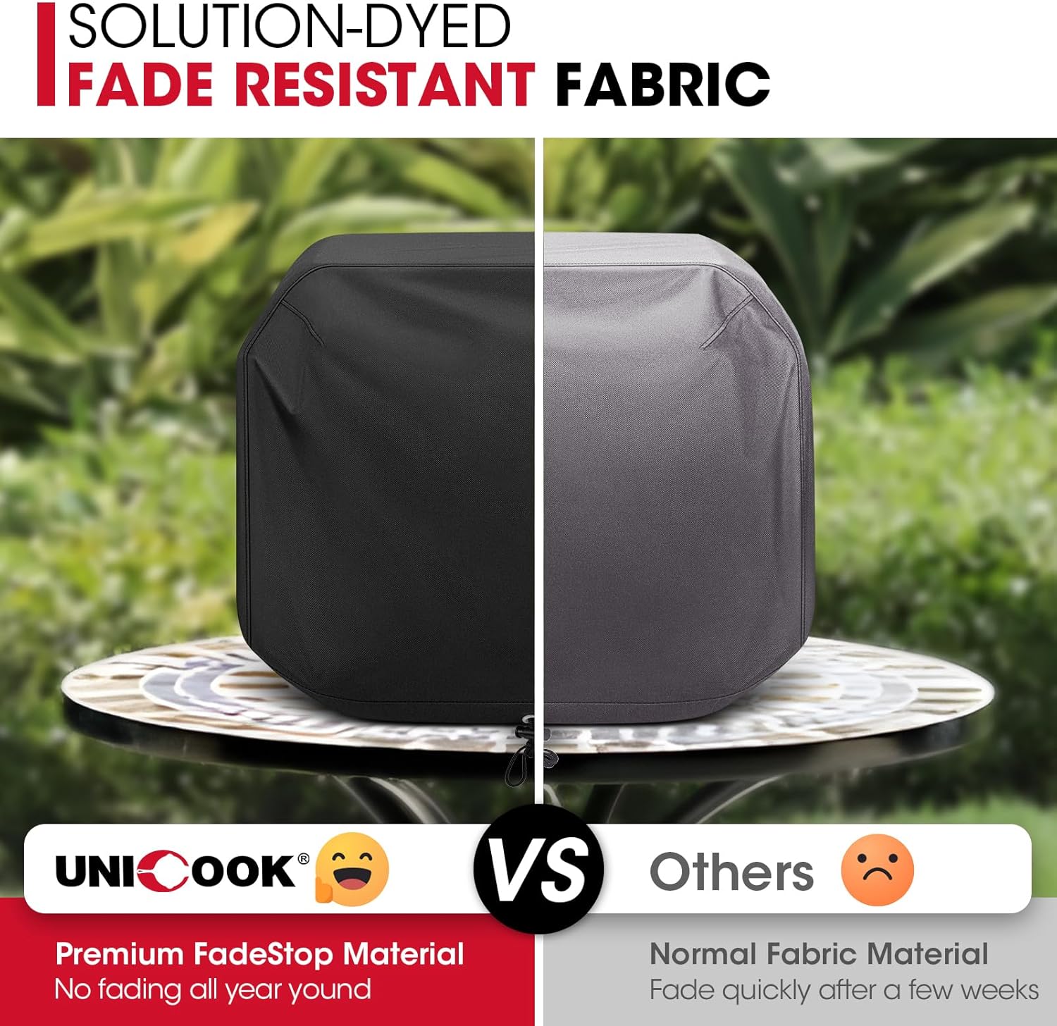 Unicook Outdoor Pizza Oven Cover Compatible with Ninja Woodfire Pizza Oven OO100 Series, Heavy Duty Waterproof Fade Resistant Dust Protector for Portable Tabletop Small BBQ Grills