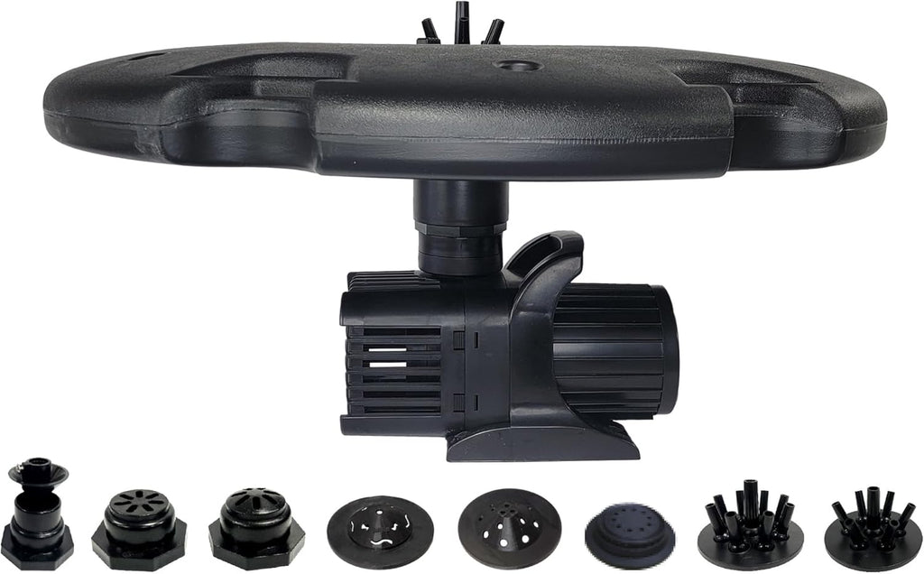 HALF OFF PONDS Floating Fountain – 1.2 HP Pond Aerator, 200' Cord – 10,000 GPH Water Pump – 11 Spray Patterns - Energy-Efficient - Improves Water Quality - for Large Ponds, Lakes & Water Gardens