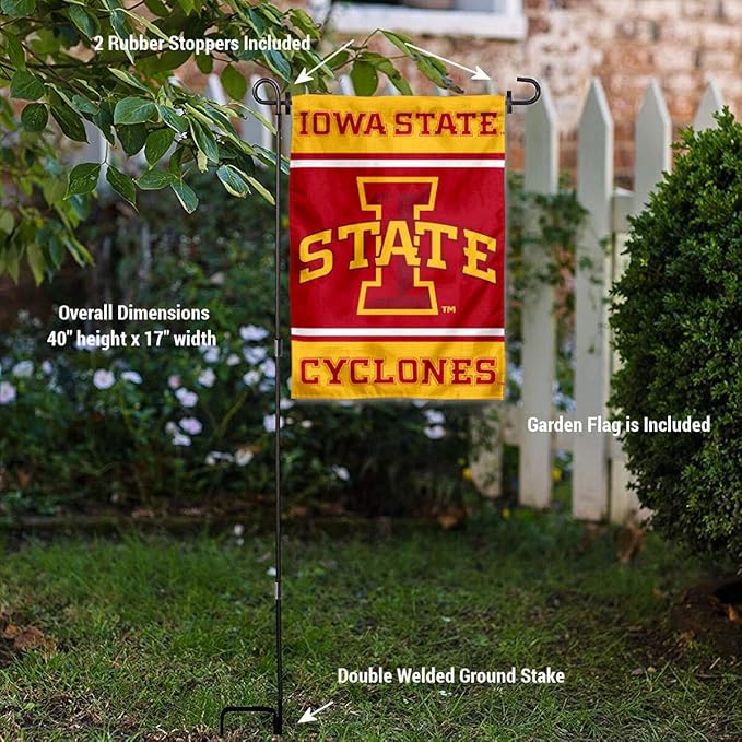 College Flags & Banners Co. Iowa State Cyclones Garden Flag with Stand Holder