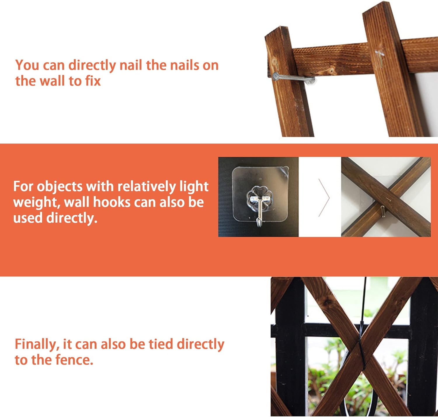 2Pack Expandable Wooden Lattice Wall,Plant Garden Trellis for Climbing Plants Outdoor, Plant Vertical Rack Wall Decor Indoor