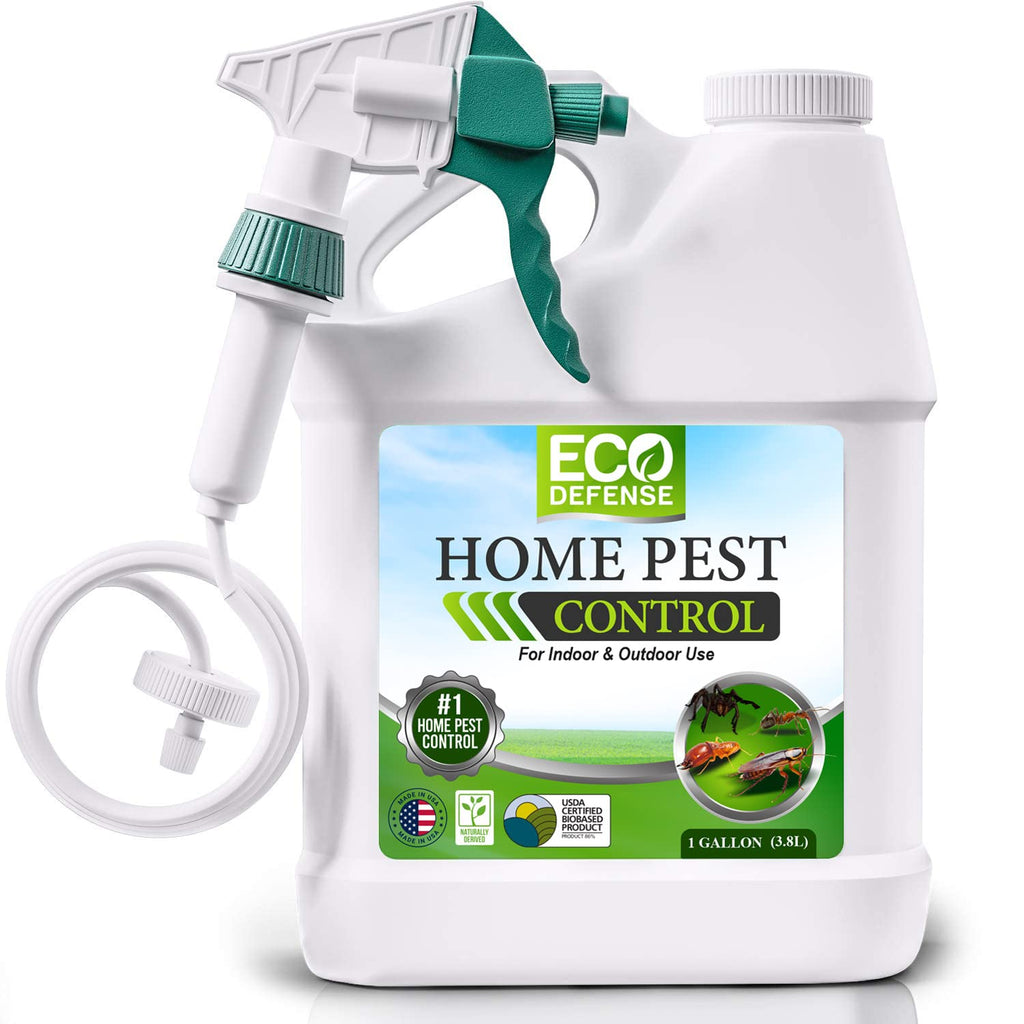 Eco Defense Biobased Pest Control Spray - Ant, Roach, Spider, Bug Killer and Repellent - Natural Indoor & Outdoor Bug Spray - Child & Pet Friendly (1 Gallon)