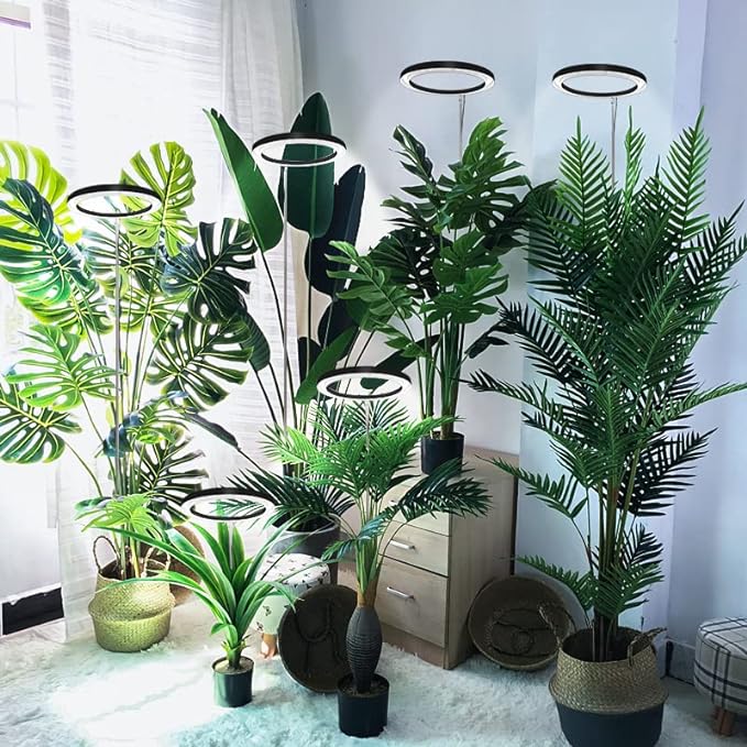 10" Grow Lights for Indoor Plants Full Spectrum, Indoor Plant Light for Indoor Growing with 160LEDs,Height Adjustable Led Grow Light for Large Plant, Auto On/Off Timer 3/9/12H, 9 Dimmable Brightness