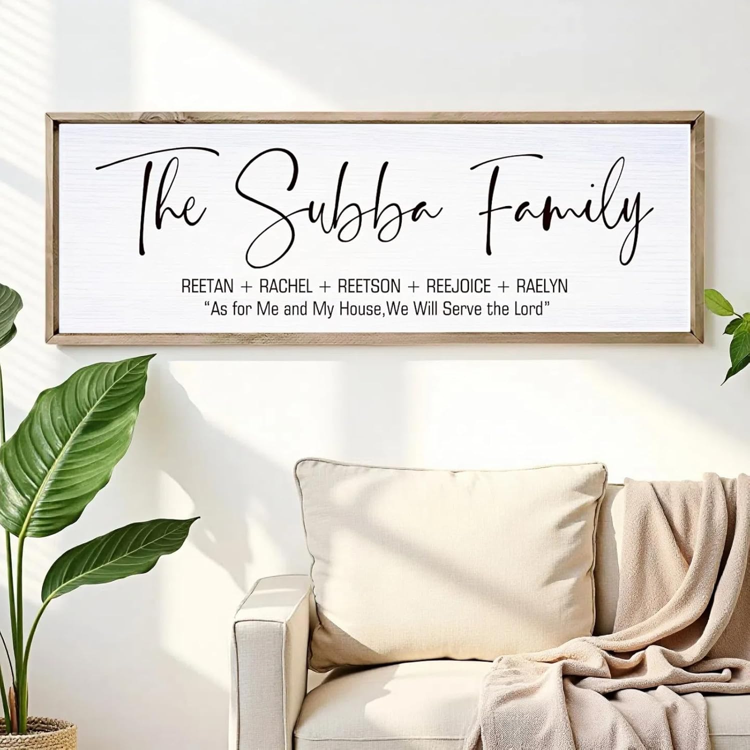 Last Name Signs for Home, Personalized Wall Decor, Framed Family Name Signs for Home Decor, Custom Wood Sign, Established Farmhouse sign, Housewarming Gift