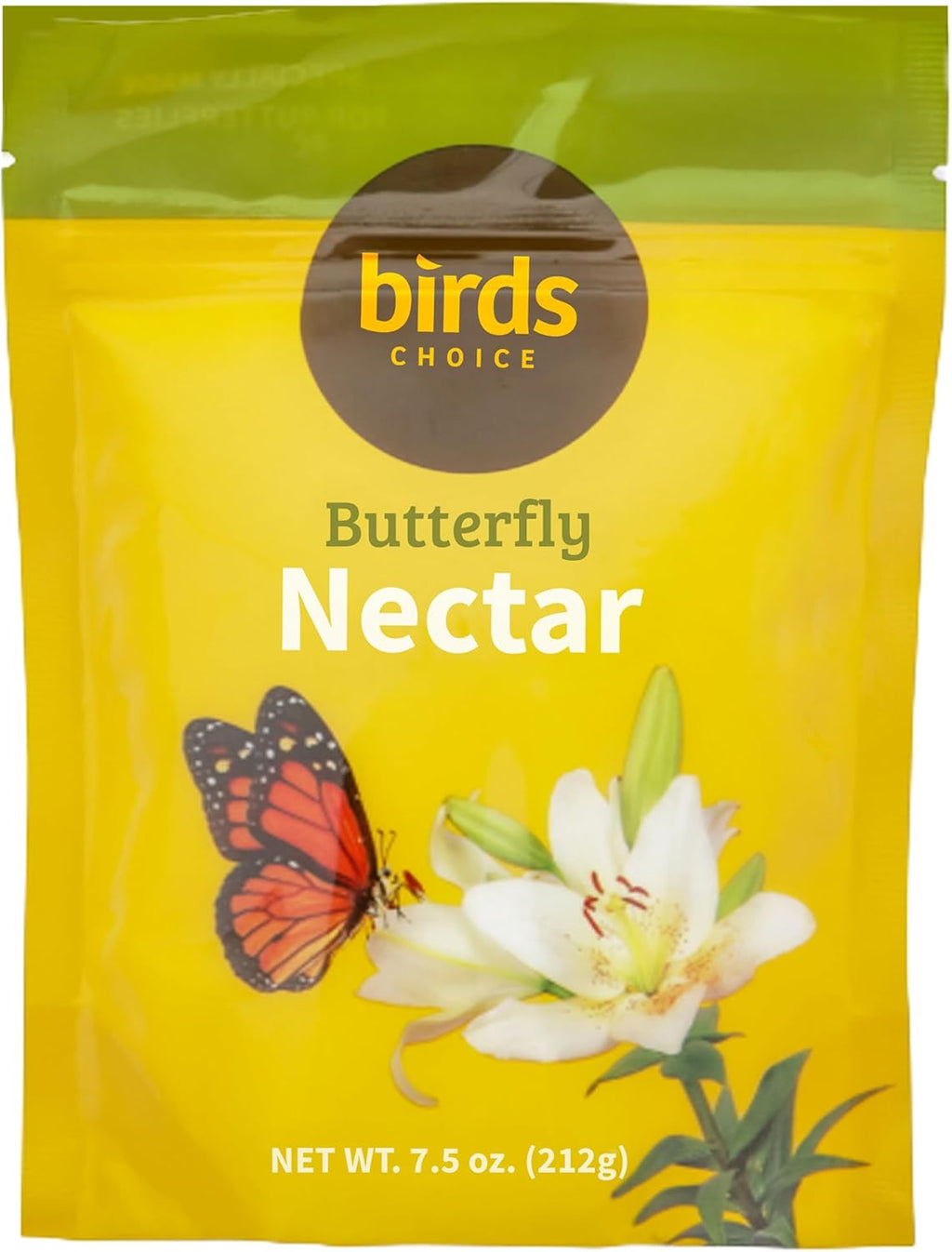Birds Choice Butterfly Feeder with 12 oz Nectar Capacity and Fruit Trays + Butterfly Nectar 7.5 oz Resealable Pouch (Makes Up to 6 Cups)
