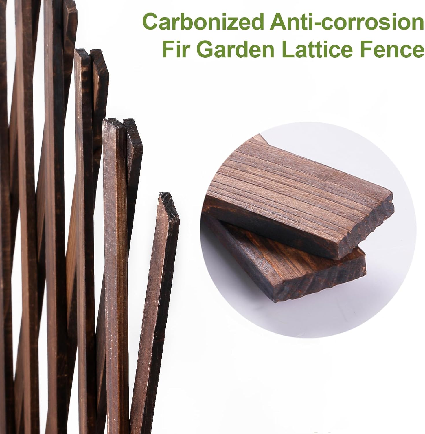 4 Pcs Expandable Garden Trellis, 38" x 89" Large Wooden Lattice Fence Wall Panel Lattice Trellis for Climbing Plants Outdoor Ivy Vine Rose Clematis for Garden Patio Room Decor (4)