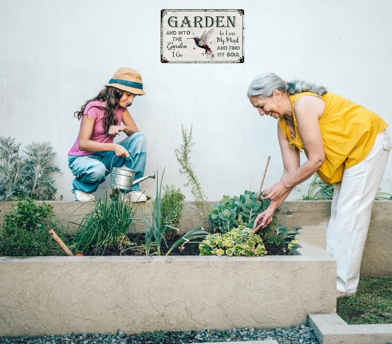 Bestylez Gardening Gifts Vintage Gardening Signs Into The Garden To Lose My Mind Tin Sign for Home Garden Greenhouse Living Room Bedroom Yard Cottage Outdoor Decor 8X12 Inch (3358)