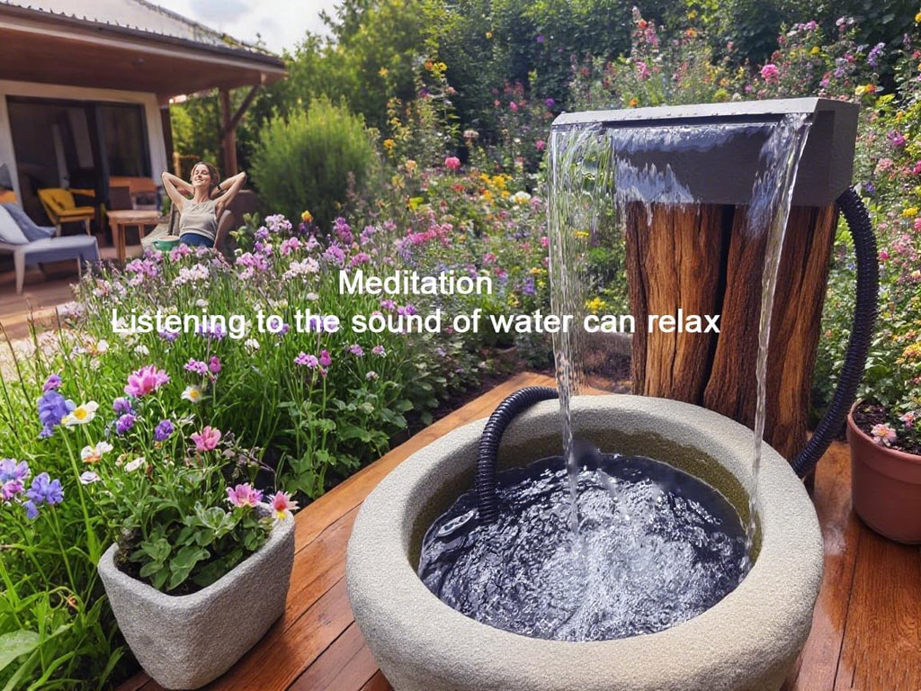 Stainless Steel Waterfall Spillway, APP Control Multi-Color LED Light Outdoor Pool Fountain, Water Spillway Koi Pond Waterfalls Fountains Kit for Garden Patio Swimming Pool Decoration-11.8"