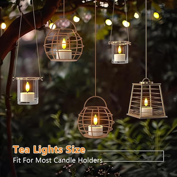 PChero 12 Pack Solar Tea Lights Outdoor Waterproof, Small Solar Lights with Dusk to Dawn Sensor, LED Tealight Candles for Lantern Garden Camping Outside Patio Home Decor,1.5" x 2.1"