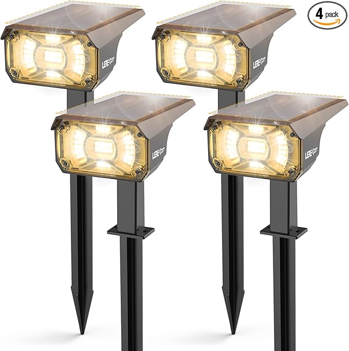 Solar Spot Lights Outdoor Landscape Lights, 40 LEDs Solar Landscape Spotlights Outdoor Waterproof Auto On/Off Solar Garden Lights, Outdoor Solar Lights for Yard Palm Tree Driveway Patio Pool