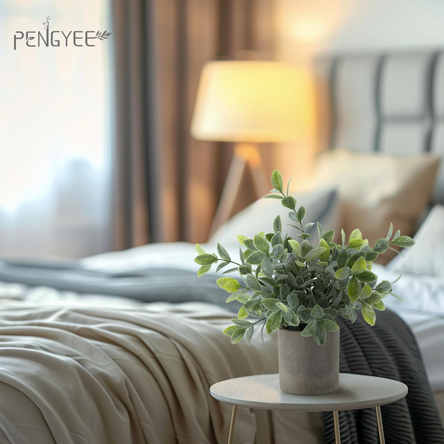 3 Pack Small Fake Plants, Artificial Agave Plants Potted for Home Decor, Faux Eucalyptus Plant Indoor for Bathroom Bedroom Kitchen Office Farmhouse Shelf Greenery Decor