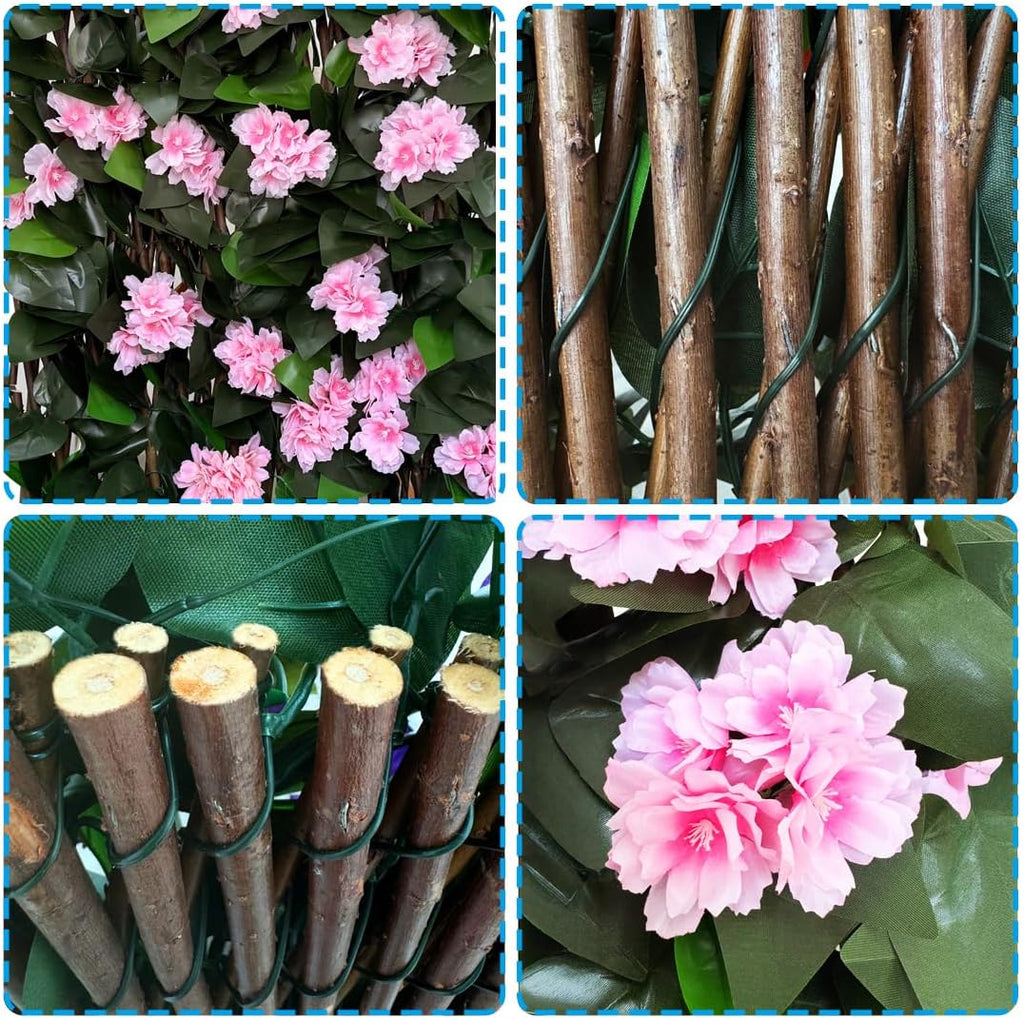Expandable Fence Privacy Screen for Balcony Patio Outdoor,Decorative Faux Ivy Fencing Panel,Artificial Hedges