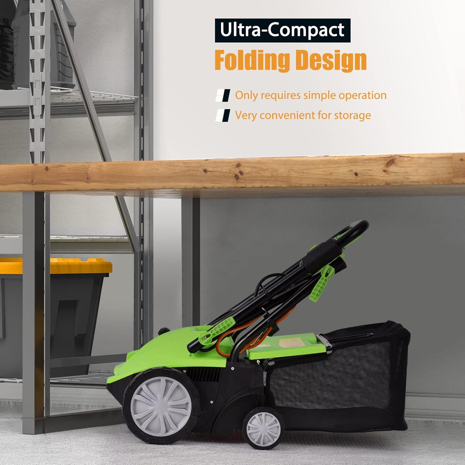 Goplus 2-in-1 Lawn Dethatcher and Scarifier, 3 Level Depth Adjustable Weeder w/ 11 Gallon Collection Bag & 2 Removable Blades, 13-Inch 12 Amp Corded Electric Scarifier for Garden & Yard