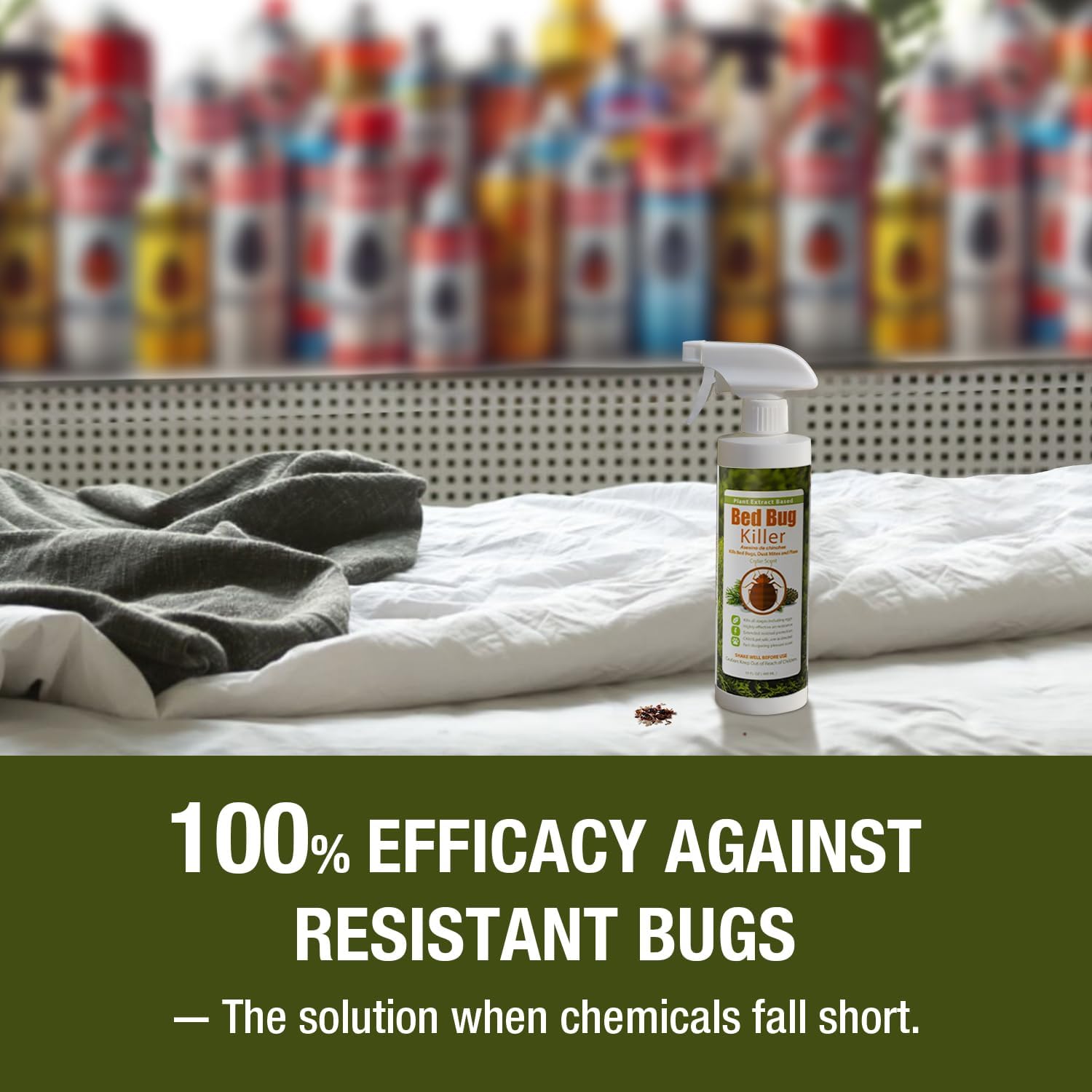 EcoVenger Bed Bug Killer (480ML) 100% Kill Efficacy−Kills All Stages on Contact-14 Day Residual Protection− Eco-Friendly & Non-Toxic Child & Pet Friendly