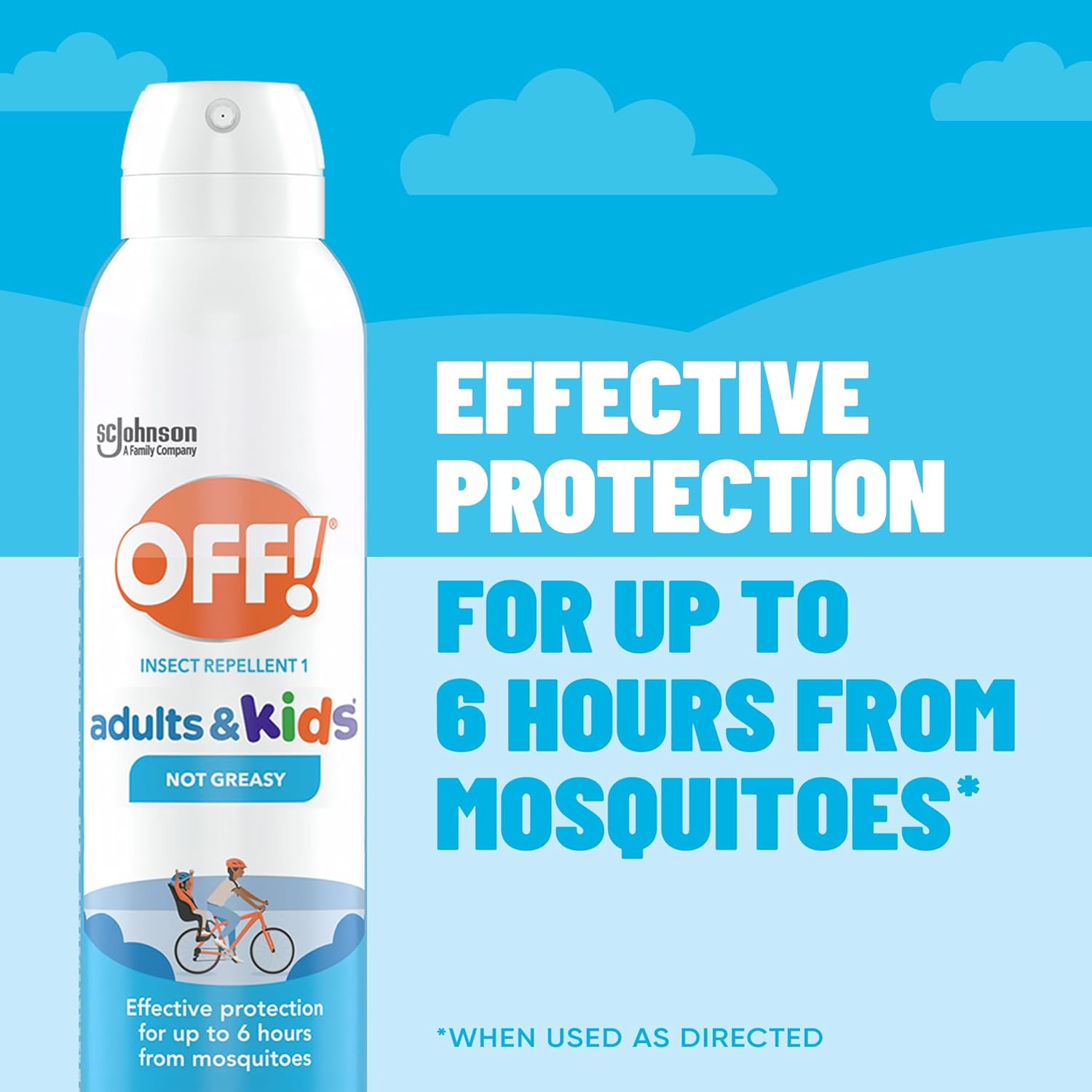 OFF! Insect Repellent Aerosol for Adults & Kids, Fragrance-Free Bug Spray for Everyday Protection from Mosquitoes and Ticks, 5 oz, Pack of 2
