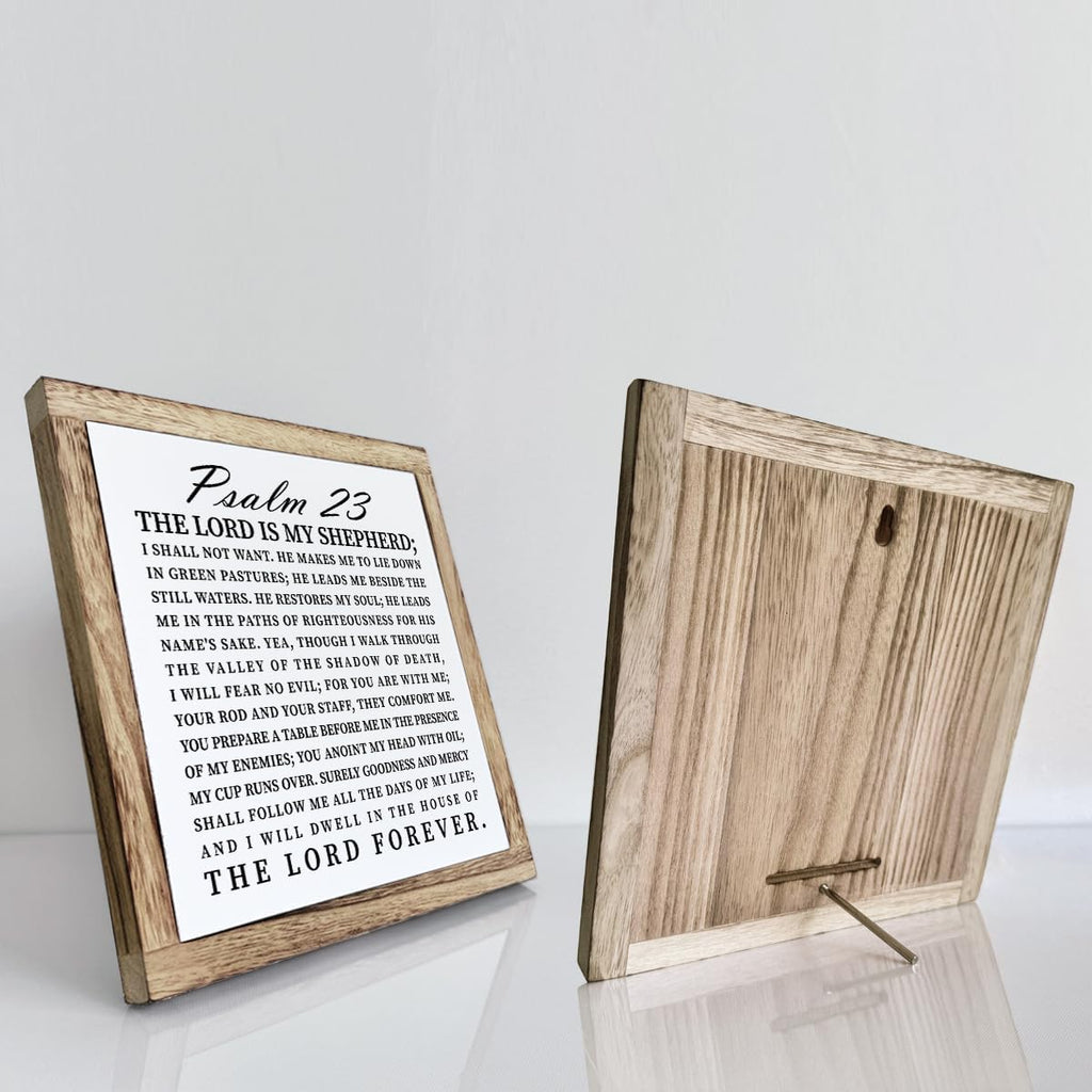 Scripture Sign, The Lord is My Shepherd Sign, Wooden Plaques Box Signs, Christian Desk Sign, Spiritual Table Decor Sign, Bible Verse Decor, Religious Artwork, Shelf Decoration, Living Room Decor
