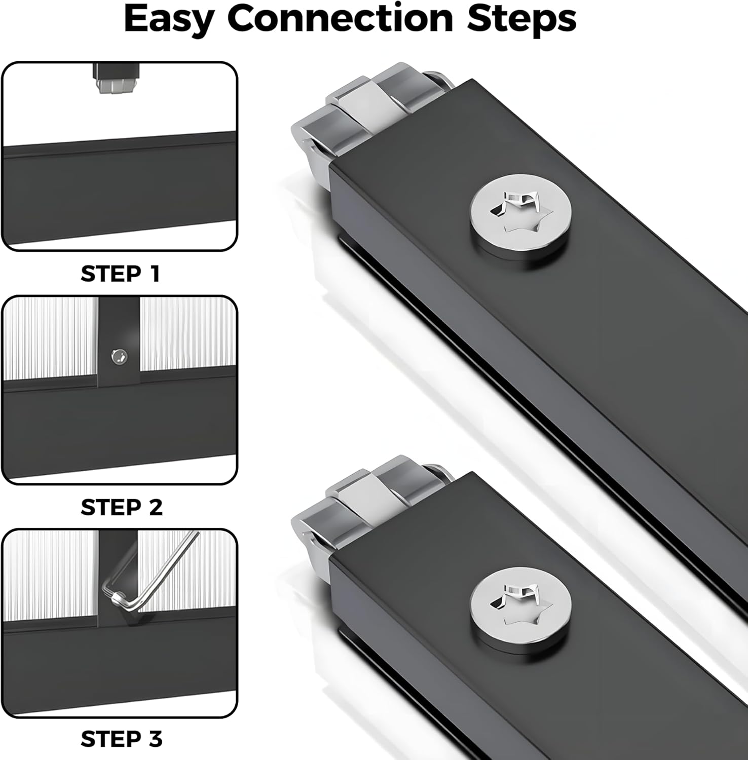 10x12 FT Greenhouse for Outdoors, Polycarbonate Greenhouse with Roof Vent, Enhanced Aluminum Large Walk-in Green House for Garden Backyard