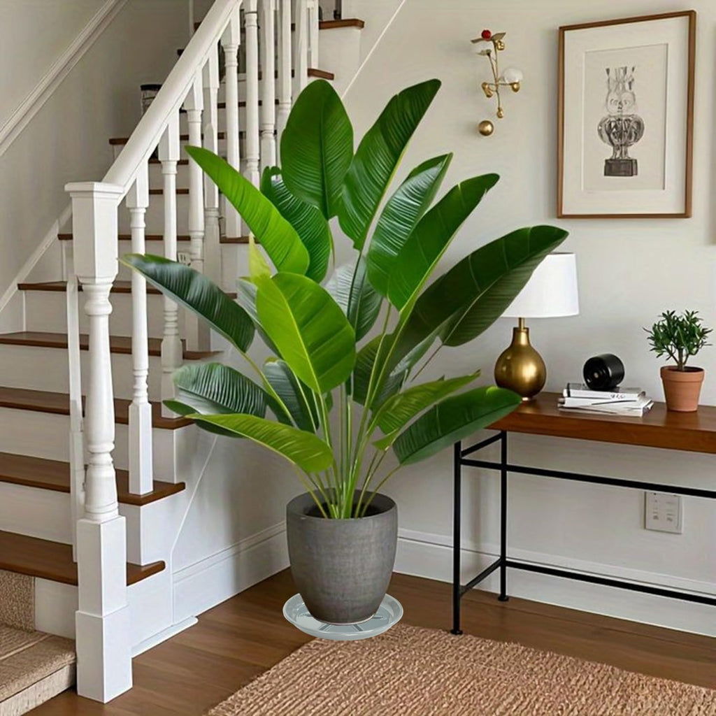 6 Pack of Plant Saucer 12 inch, Plant Trays for Indoors No Holes, Plant Drip Trays for Indoors Outdoor, Plant Water Tray for Planters, Gray