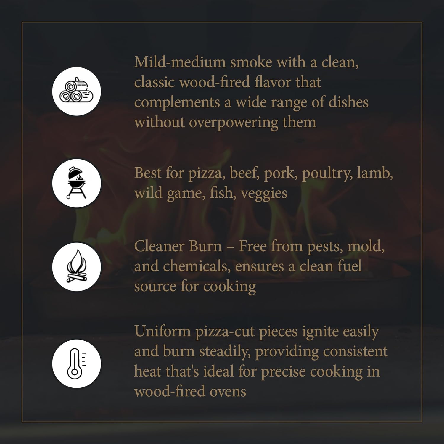 Cutting Edge Firewood 16 inch Full-Size Pizza Cut Ultra-Premium Oak Cooking Wood for Wood-Fired Pizza Ovens