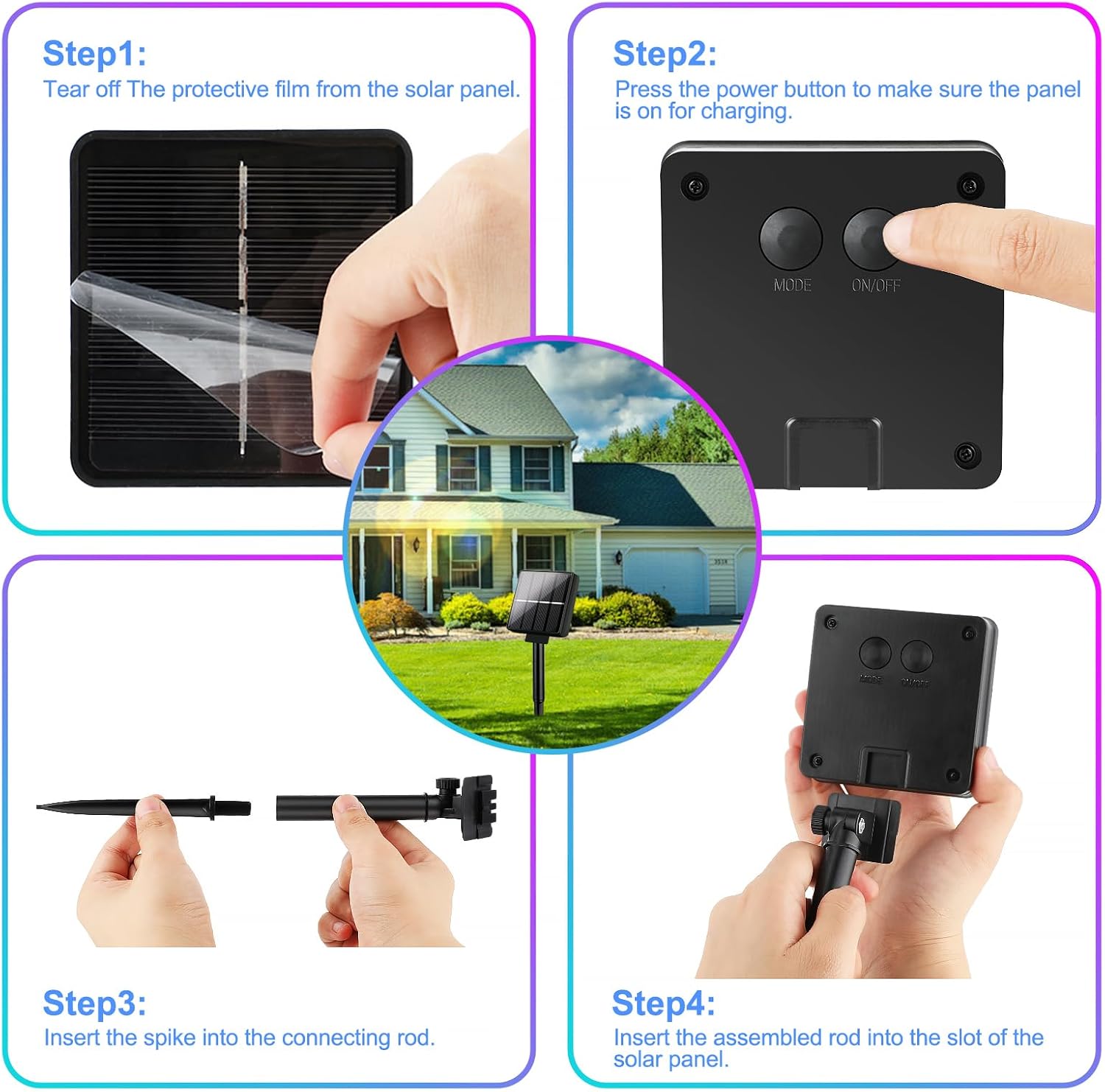 Brightever Outdoor Solar String Lights Waterproof, 2-Pack Total 80FT 200LED Solar Fairy Lights for Outside with 8 Lighting Modes, Solar Twinkle Lights for Yard, Christmas, Party (Multicolor)