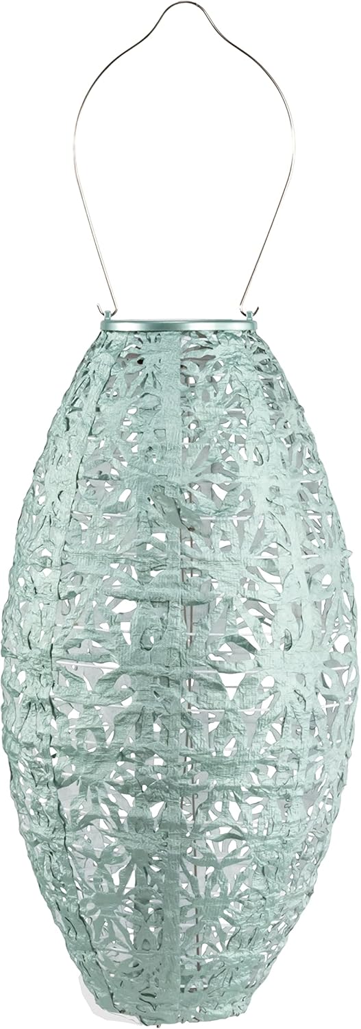 Allsop Soji Stella - Wilflower Pod - 15" Outdoor Solar Lantern - Sage