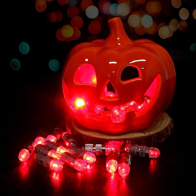SumDirect Pack of 30 LED Mini Non-Blinking Lights for Paper Lanterns Balloons Floral Wedding Halloween Christmas Party Decoration Centerpieces (30, Red)