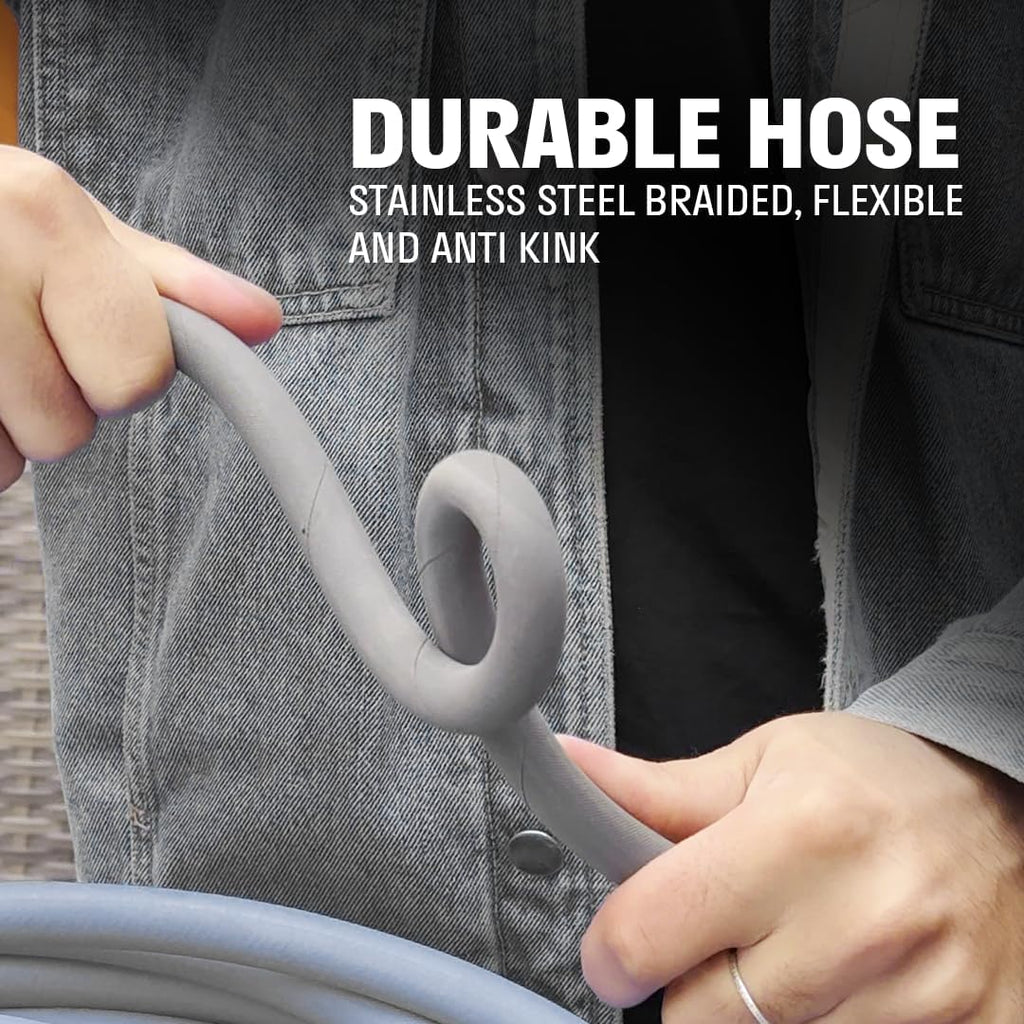 ACTIVE Pressure Washer Hose 50 Ft 5/16" - Kink Resistant Steel braided Power Washer Hose for All Electric & Gas Pressure Washers, Flex Hose w/Max 4000 PSI & 12 GPM at a peak temperature of 212F