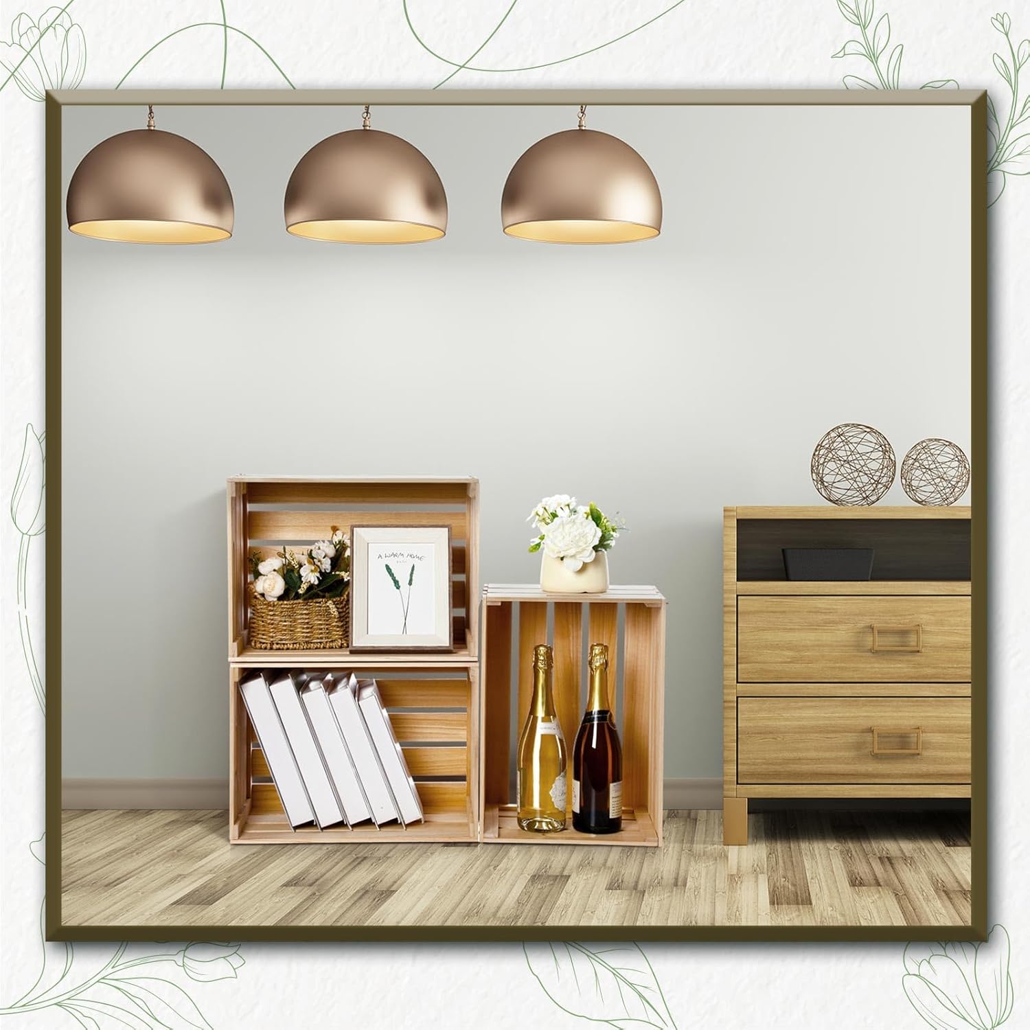 Weysat 3 Pack Large Wood Crates Box for Storage Unassembled 20 x 14 x 11'' Wooden Milk Crates with Handles Decorative Nesting Box for Display Unfinished Rustic Decor DIY Office Home Retail Art Craft