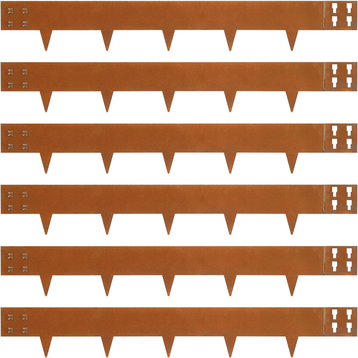Corten Steel Landscape Edging 40" Lx 6" H Steel Landscaping Edging 6 pcs Metal Landscape Edging Garden Landscaping Border Edge for Yard Lawn by GZGNEEVL