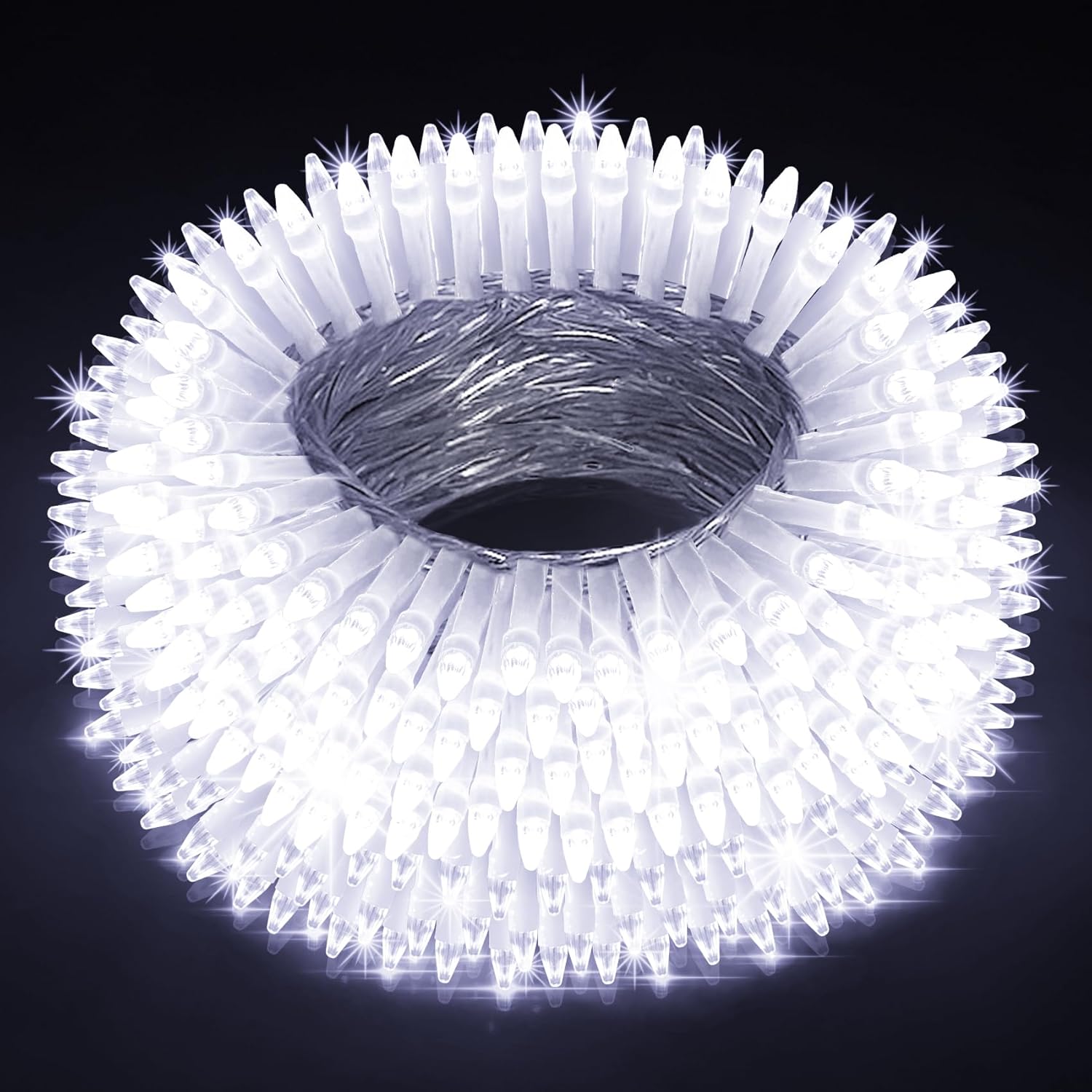 180 LED 59ft Christmas String Lights Indoor Outdoor, 8 Modes Christmas Fairy Lights with Timer & Momory, IP44 Waterproof Christmas Tree Lights for Xmas Patio Yard Fence Balcony Garden (Cool White)