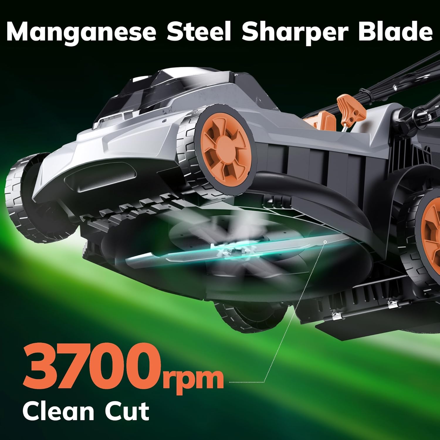 Electric Lawn Mower, 20V 13" Cordless Lawn Mower for Small Yard, Push Mower with 5 Height Adjustments, 2-in-1 Mulching/Bagging for Graden, 4.0Ah Battery and Charger Included(25min Runtime)