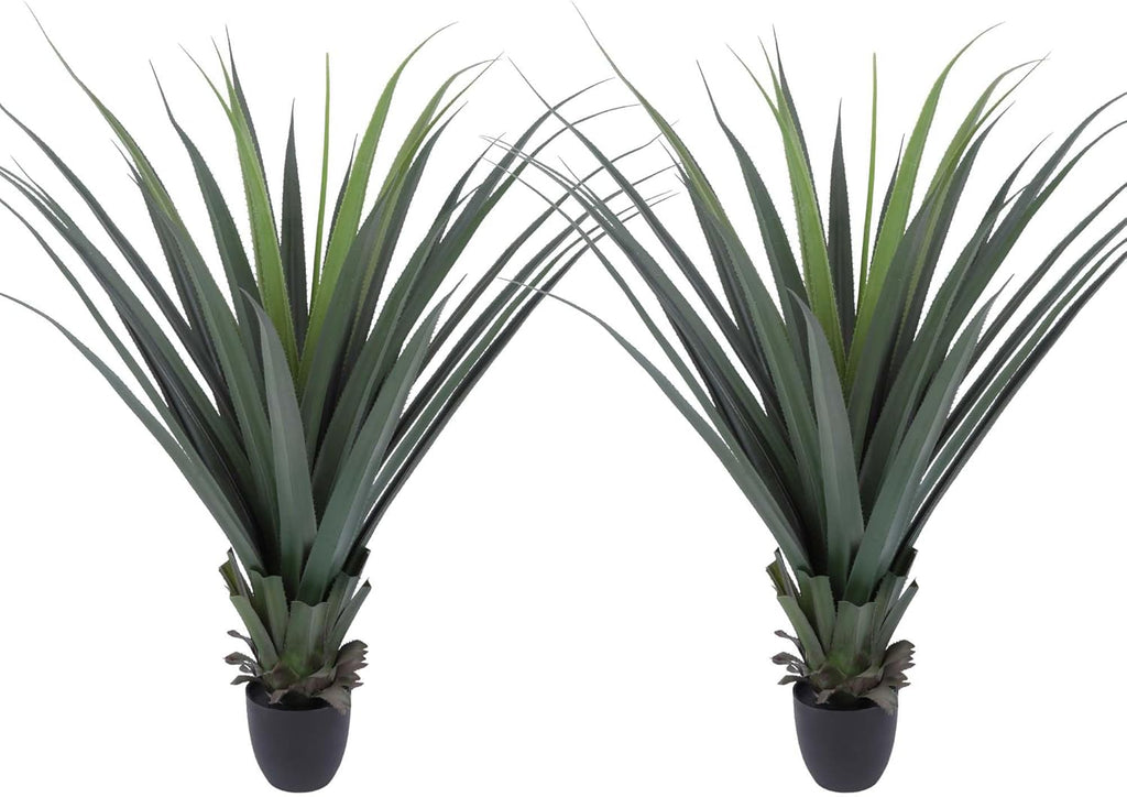Artificial Spiked Agave Plant 40inch Faux Agave Plants for Front Porch Patio Indoor Outdoor Home Office Decor (2PACK)