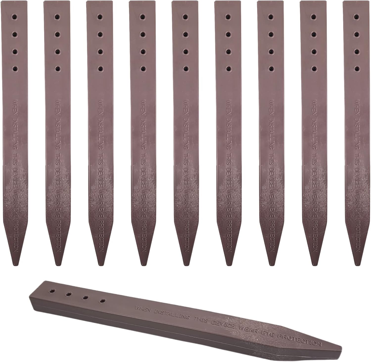 One Stop Outdoor (20-Pack) Heavy Duty, Brown Landscape Lawn & Garden Border Edging Stakes - Easy Install Terrace & Bender Board (20)