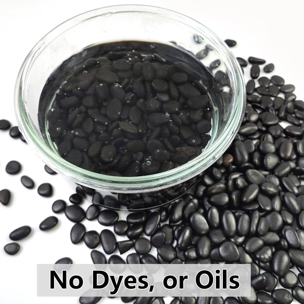 10LB Succulent and Cactus Black Pebbles, 3/8 Inch Natural Decorative Polished Stones, River Rocks for Indoor Plants, Vases, Planters and Outdoor Gardening