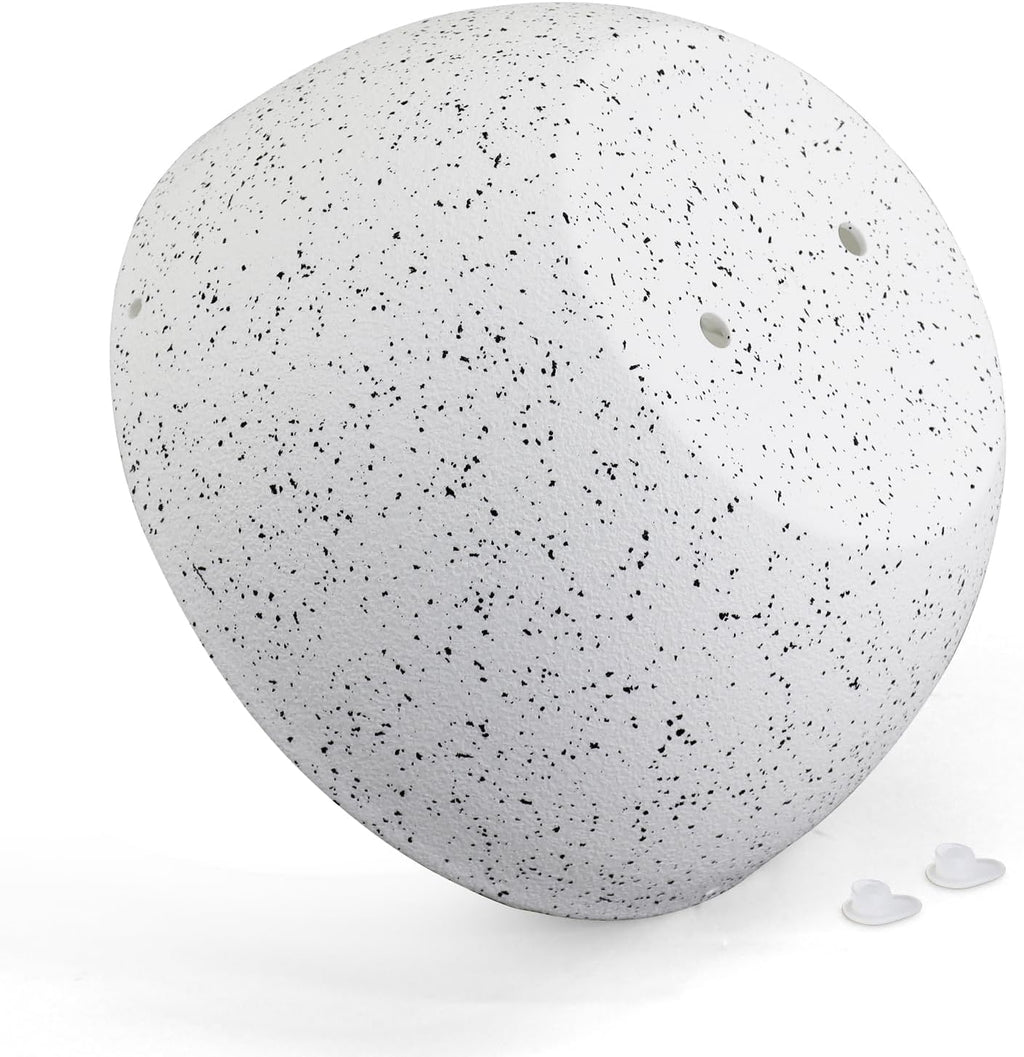 12 inch Large Hanging Planters for Indoor Outdoor Plants, 2 Pack Hanging Flower Pots with Drainage Holes and Chain for Garden Porch, Plastic Hanging Baskets for House Plants, Speckled White