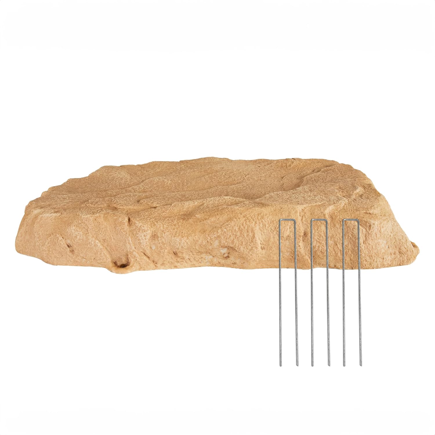 Sunnydaze 3.5” H Polyresin Faux Landscape Rock Cover - Lightweight Fake Rock Well Pump Cover for Outside - Sand