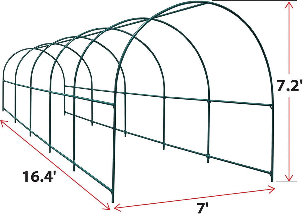 Multi-Size Large Garden Support Arch Frame Climbing Plant Arch Arbor for Flowers/Fruits/Vegetables (16.4ft x 7ft x 7.2ft)