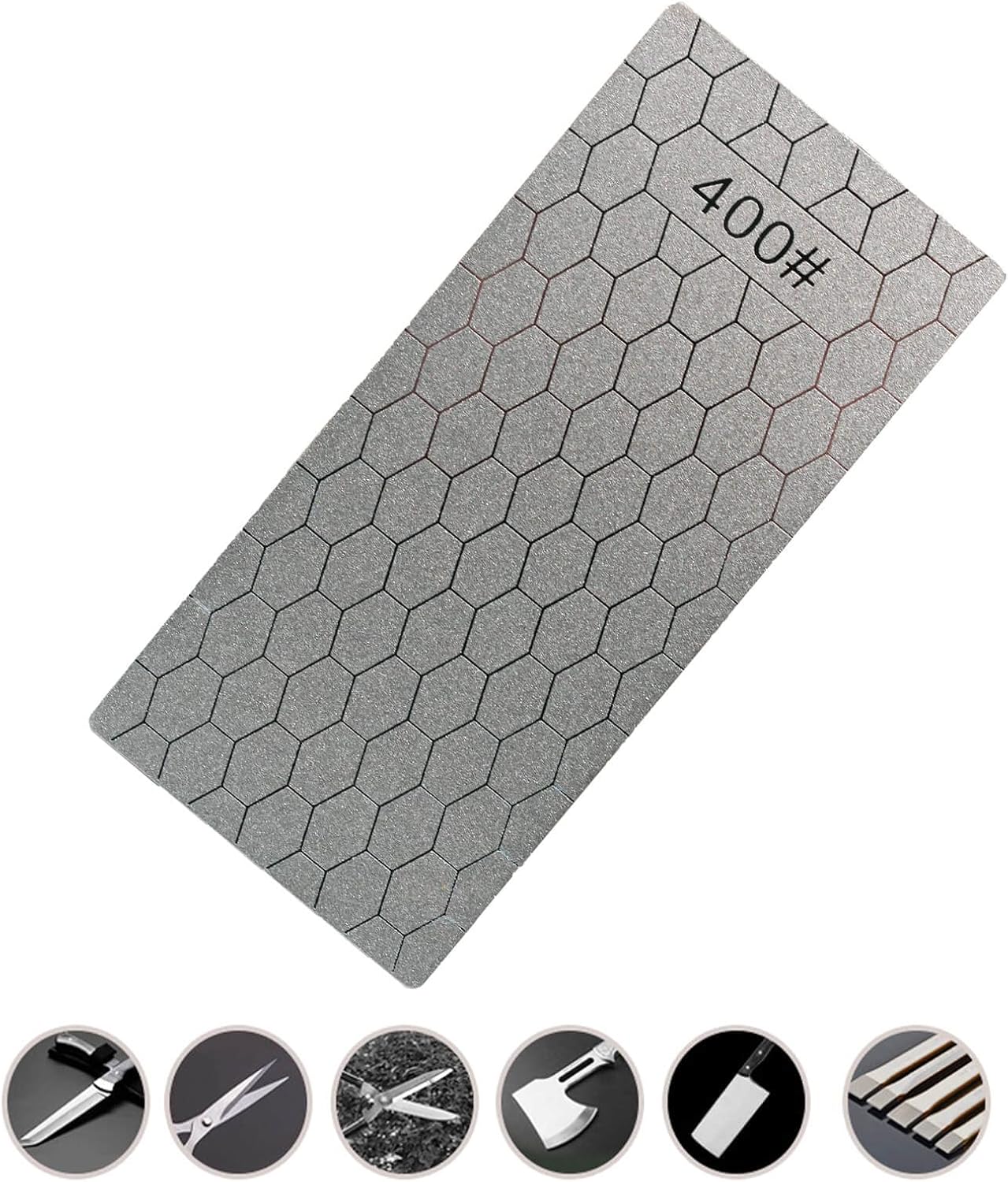 4 Pieces Diamond Sharpening Stone Set,Diamond Lapping Plate Coarse/Medium/Fine Grit Sharpener,400/600/1000/1200 Grit