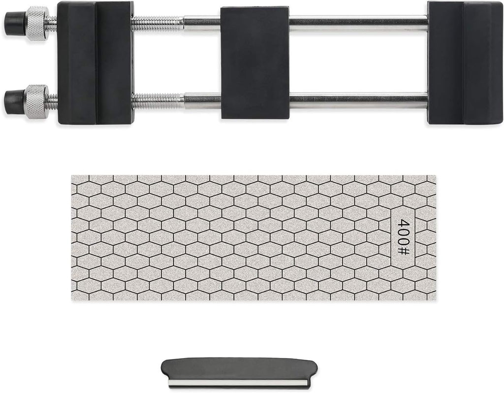 DMD Diamond Sharpening Stone Holder Set with Simple Adjustment Screws Holds the Stone Securely with Diomand Knife Sharpener Stones 丨 Durable Quality and Exquisite Design Blue