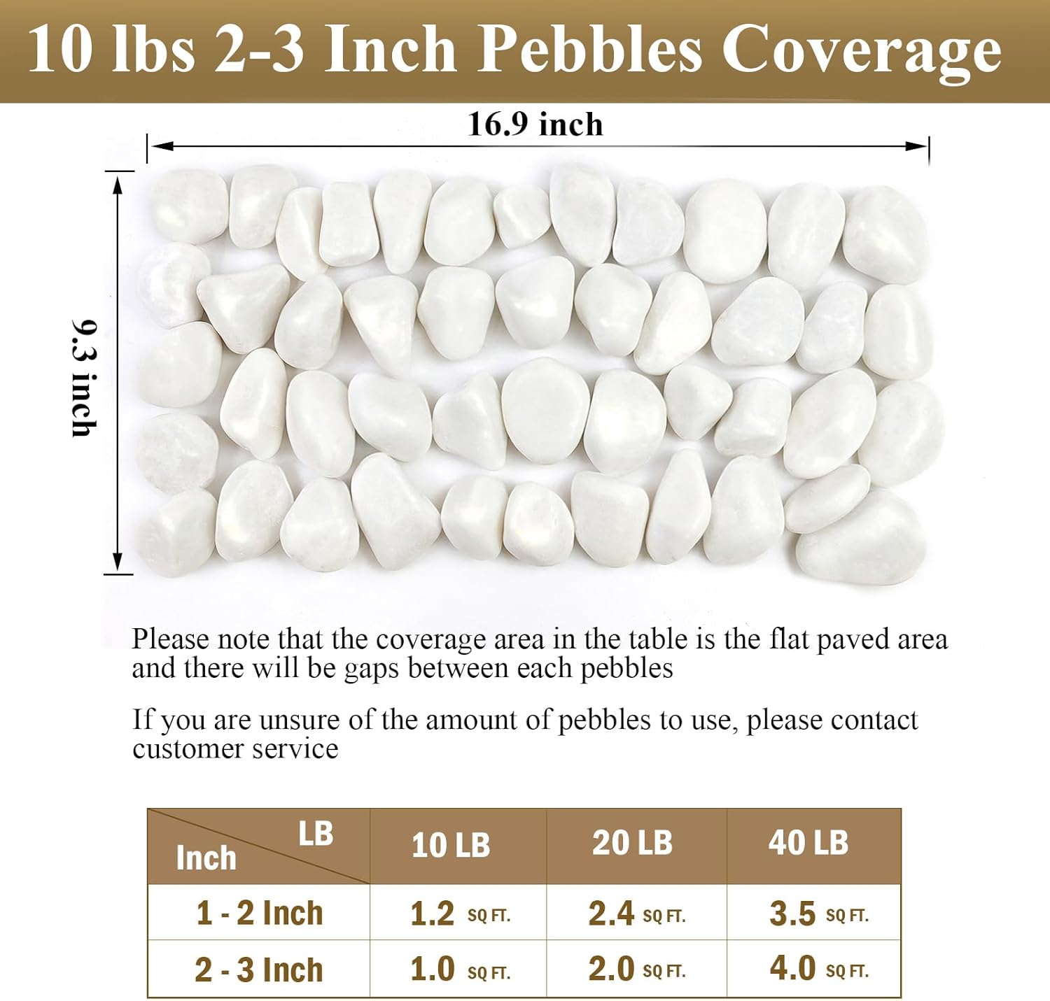 10 lbs White River Rocks for Plants, 2-3 Inch Decorative White Stones Pebbles for Indoor Plants, Vase, Terrarium, Landscaping, Garden and Yard
