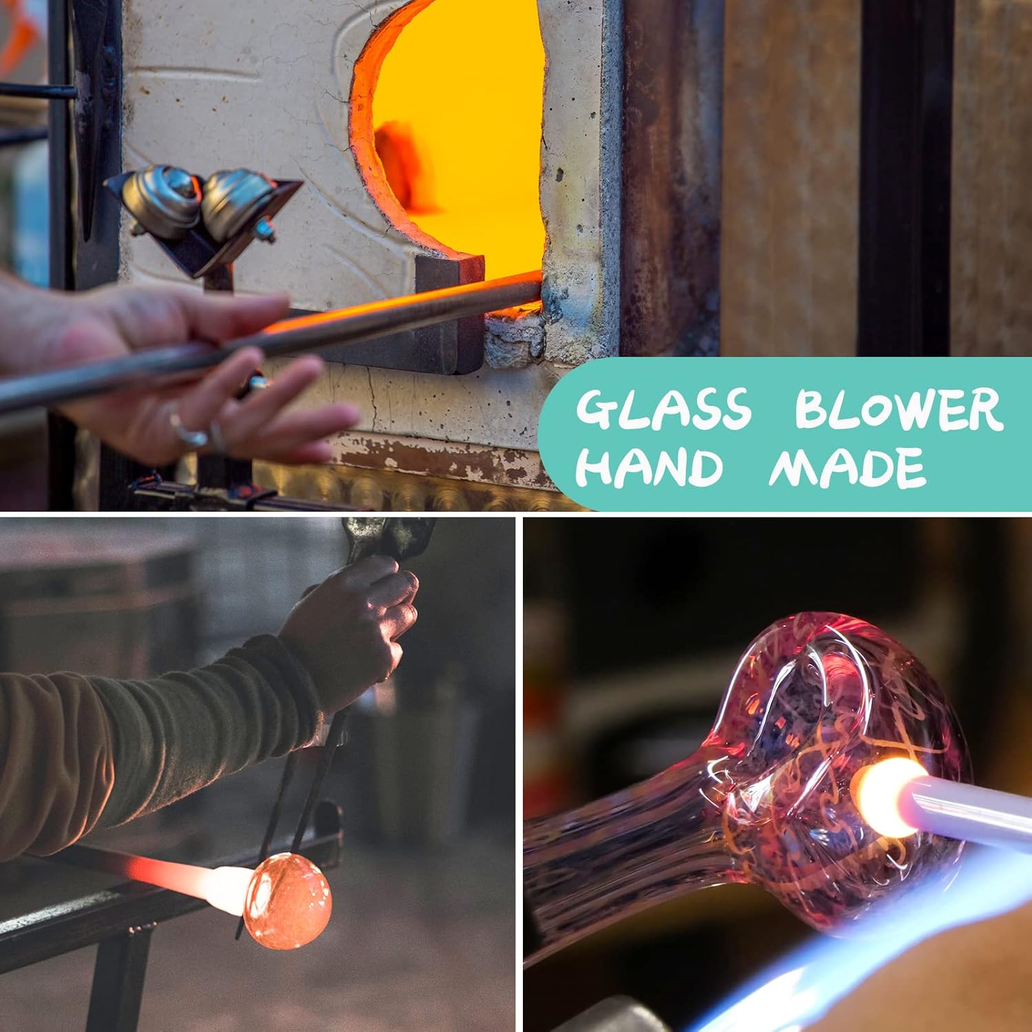 Yinns Glass Hummingbird Feeder for Outdoor Hanging Ant and Bee Proof, Hand Blown Glass Feeder with Ant Moat, Backyard Decoration, Garden Gifts for Women